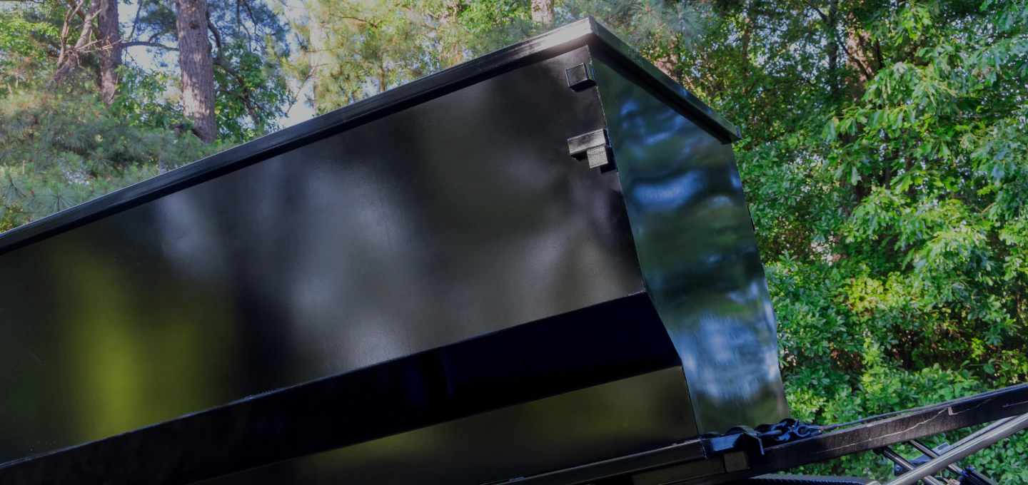 loaded trailer dumpster